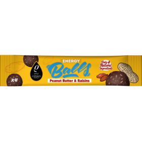 Energy Balls - Μπουκιές ενέργειας με Χουρμάδες, Αμύγδαλα, Φυστικοβούτυρο & Σταφίδες, χωρίς ζάχαρη, χωρίς γλουτένη «Rho Foods» 40γρ